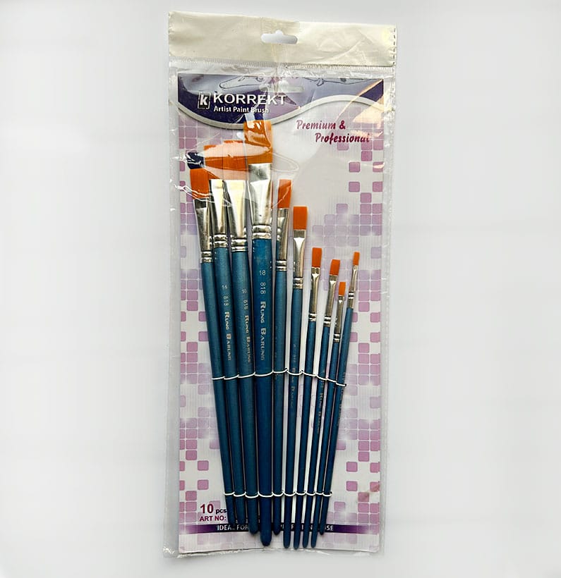 Flat Black (Base) Fine Art Watercolor Paint Brushes, For Used In Painting  at Rs 100/set in New Delhi